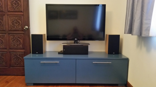 Custom-built TV console