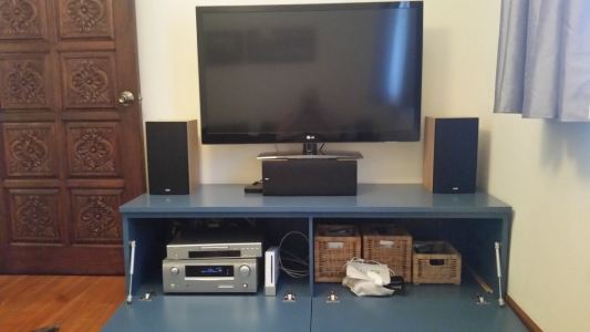 Custom-built TV console